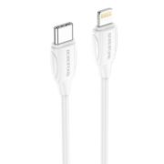 Кабель Type-C - Lightning Borofone BX19, 3А/PD20W, 3м белый