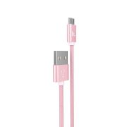 Кабель USB - MicroUSB Hoco X2, 2A, 1м, плетёный, розовый