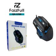 Мышь проводная FaizFull QS-1700 USB RGB игровая чёрная