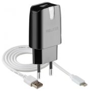 Адаптер Сетевой с кабелем Lightning/USB - Walker WH-11, 1USB/1A чёрный