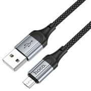 Кабель USB - MicroUSB Hoco X102, 2.4A, 1м, чёрный