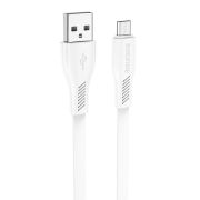 Кабель USB - MicroUSB Borofone BX85, 2.4A, 1м, белый