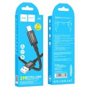 Кабель USB - Lightning Hoco X91, 2.4A, 3м, чёрный