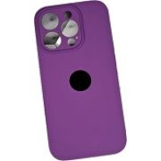 Чехол iPh 15 Pro силикон SC фиолетовый с защитой камеры с лого