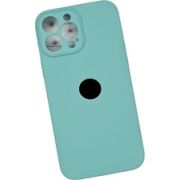 Чехол iPh 13 Pro Max силикон SC бирюзовый с защитой камеры с лого