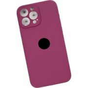 Чехол iPh 13 Pro Max силикон SC винный с защитой камеры с лого