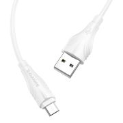 Кабель USB - MicroUSB Borofone BX18, 2A, 1м, белый