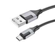 Кабель USB - MicroUSB Borofone BX101, 2.4A, 1м, чёрный