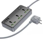 Сетевой фильтр Borofone BAC2A 3 розетки 3USB+Type-C 2500 Вт 1.5м чёрный