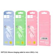 Кабель USB - MicroUSB VDenmenv D07V, 2.4A, 1м, силикон, зелёный
