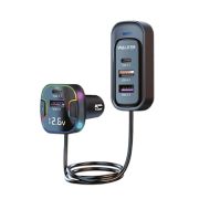 Адаптер Автомобильный - Walker WCR-75, 3USB/2USB-C/QC3.0/PD100W с удлинителем 1.5м чёрный