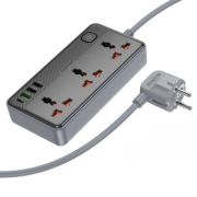 Сетевой фильтр Borofone BAC3A 3 розетки 3USB+Type-C 2500 Вт PD20W QC3.0 1.5м чёрный