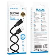 Кабель USB - MicroUSB Borofone BX113, 2.4A, 3м, чёрный