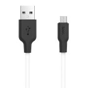 Кабель USB - MicroUSB Hoco X21, 2A, 1м, бело-чёрный