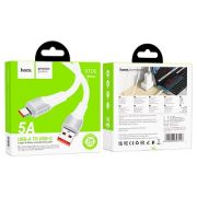Кабель USB - Type-C Hoco X106, 5A, 3м, силикон, белый