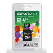 Карта памяти 4GB - Exployd карта памяти с адаптером class 4