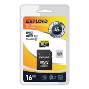 Карта памяти 16GB - Exployd карта памяти microSDHC сlass 10 с адаптером UHS-1 Elite