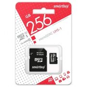 Карта памяти 256GB - Smartbuy карта памяти microSDHC сlass 10 с адаптером UHS-I