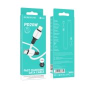 Кабель Type-C - Lightning Borofone BX84, 3А/PD20W, 1м, белый