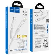 Кабель Type-C - Lightning Hoco X56, 3A/PD20W, 1м, белый