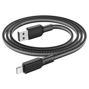Кабель USB - Lightning Hoco X69, 2.4A, 1м, чёрно-белый