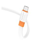 Кабель USB - MicroUSB Borofone BX89, 2.4A, 1м, белый/оранжевый