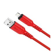 Кабель USB - MicroUSB Hoco X59, 2.4A, 2м, текстиль, красный