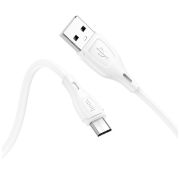 Кабель USB - MicroUSB Hoco X61, 2.1A, 1м, силиконовый, белый