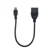 Переходник MicroUSB (m) - USB (f) кабель OTG Ritmix RCC-010 10 см чёрный