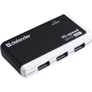 Разветвитель HUB > USB Defender Quadro Infix 4 порта USB 2.0 чёрный