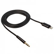 Аудиокабель - Кабель AUX 3.5 (m) - Lightning (m) адаптер Walker WA-022 чёрный