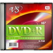 Диск DVD+R - VS DVD+R 4.7 Gb 16x Slim кратно 5шт.