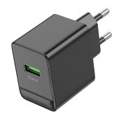 Адаптер Сетевой - Borofone BAS12A, 1USB/3A/QC3.0/18W чёрный