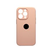 Чехол iPh 14 Pro силикон SC пудровый с защитой камеры с лого