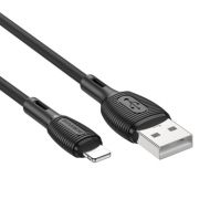 Кабель USB - Lightning Borofone BX86, 2.4A, 1м, прочный, чёрный