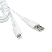 Кабель USB - Lightning Borofone BX85, 2.4A, 1м, плоский, белый