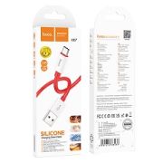 Кабель USB - MicroUSB Hoco X87, 2.4A, 1м, красный