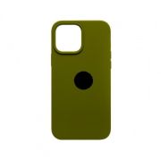 Чехол iPh 13 Pro Max силикон SC хаки закрытый с лого