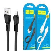 Кабель USB - Lightning Hoco X40, 2.4A, 1м, белый