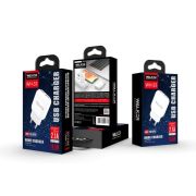 Адаптер Сетевой - Walker WH-33, 2USB/2.4A/12W белый