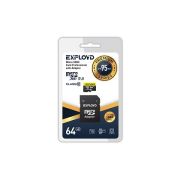 Карта памяти 64GB - Exployd карта памяти microSDHC сlass 10 с адаптером UHS-1 U3 Premium