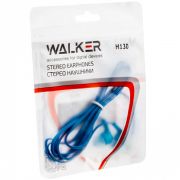 Наушники без микрофона Walker H130 зип-пакет голубые