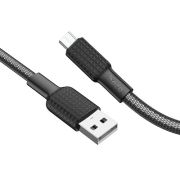 Кабель USB - MicroUSB Hoco X69, 2.4A, 1м, чёрно белый