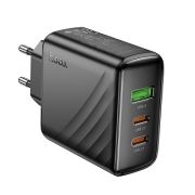 Адаптер Сетевой - Hoco CS26A, 1USB/2USB-C/QC3.0/PD45W чёрный