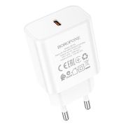Адаптер Сетевой - Borofone BA71A, 1USB-C/3.1A/PD20W белый