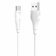 Кабель USB - Type-C Borofone BX18, 2A, 1м, белый