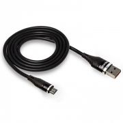 Кабель USB - MicroUSB Walker C735, 3.1A, 2м, силиконовый, чёрный