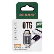 Переходник Lightning (m) - USB (f) Recrsi OT-G03 OTG чёрный