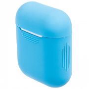 Чехол для AirPods силиконовый голубой