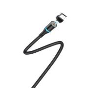 Кабель USB - MicroUSB Borofone BU16, 2.4A, 1.2м, магнитный, индикатор, чёрный